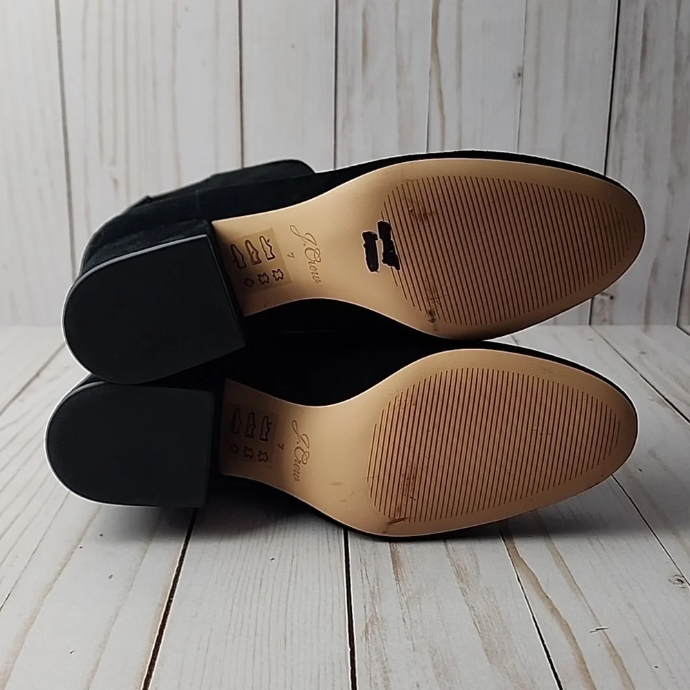 J. Crew Sadie Black Suede Heeled Ankle Boots - Picture 10 of 10